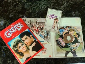 GREASE DVD 1998 Full Screen with Song Book, Dirty Dancing Soundtrack Cassette - Picture 1 of 5