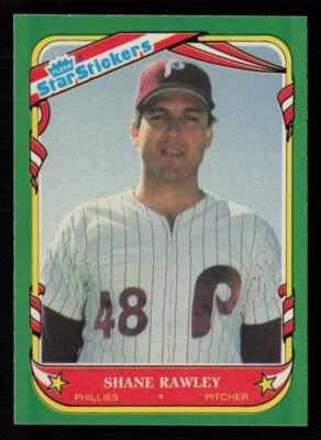 1987 Fleer Star Stickers Shane Rawley #96 Philadelphia Phillies Baseball Card - Image 1 of 2