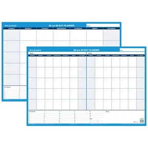 AT-A-GLANCE Wall Planner / Calendar Undated Erasable 30/60-Day 36 x 24 - Picture 1 of 7