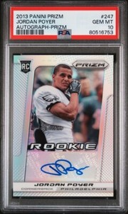 2013 Panini Prizm Jordan Poyer Silver Rookie Auto /99 PSA 10