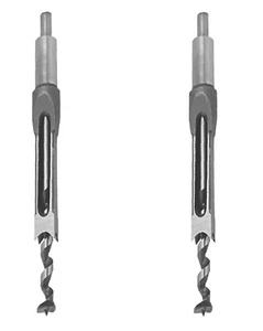 Square Hole Drill Bit 7/16" Woodworking Mortise Hollow Chisel Drill Bit-2Pcs - Picture 1 of 9