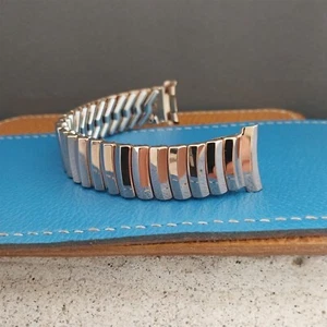 10K Rose Gold Filled Elgin Hadley Classic Unused nos 1950s Vintage Watch Band - Picture 1 of 6