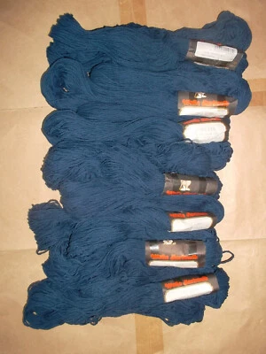 NEU 7 Stränge Knäule Garn Marke Wolle Hartmuth Baumwolle dunkelblau 700 Gramm - Bild 1 von 4