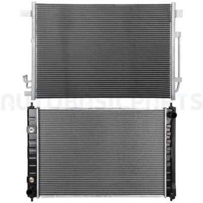 For 2009-2014 Nissan Murano 3.5L Aluminum Radiator & AC Condenser - Imagem 1 de 4