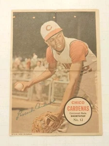 Póster O-Pee-Chee 1967 escaso inserto #12 Chico Cárdenas - Imagen 1 de 5