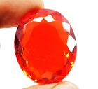 Oval Cut 97 Cts Certified Translucent Maxican  Orange Fire Opal Loose gems