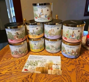 NEW Goose Creek PETER RABBIT CANDLE COLLECTION 3-Wick EASTER *Set of 9 *RETIRED - Picture 1 of 16