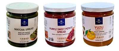 Kuze Fuku & Sons Premium Spreads Combo - фиолетовый сладкий картофель, матча, фрукты юдзу - Изображение 1 из 4