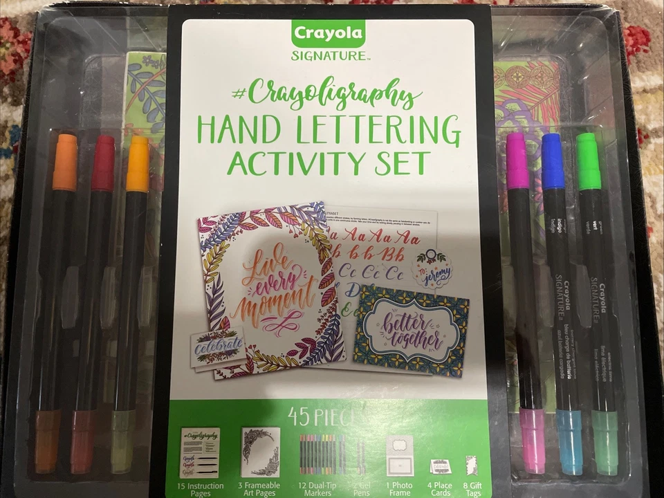 Crayola Signature Crayoligraphy Hand Lettering Art Set New Box Has Shelf Wear - Image 1 of 3