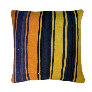 60x60CM ECHTE HANDGEWEBT VINTAGE KELIM KISSEN KISSENHÜLLE SITZKISSEN KISSENBEZUG - Bild 1 von 10