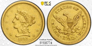 1843-O PCGS XF40 $2.5 Gold Liberty Small date - Picture 1 of 4