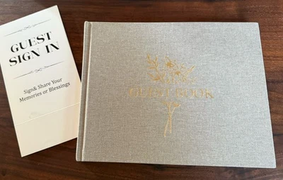 NEW Guest Book for Shower  Reception Wedding Vacation Home Blank Pages 9”x7.25” - Image 1 of 4