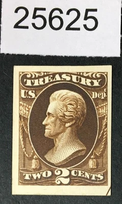 MOMEN: US # O73P4 PLATE PROOF ON CARD OFFICIAL VF+ CAT. $10+ LOT #25625 - Image 1 of 2