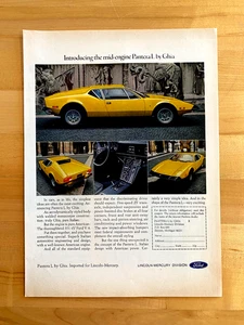 1973 Print Ad Ford Pantera 1 By Ghia Mid Engine - Picture 1 of 1