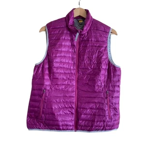 Eddie Bauer Travex EB700 Down Puffer Vest Woman XL Purple Lightweight Gorpcore - Picture 1 of 13