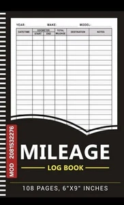 Mileage Log Book: Automotive Mileage Journal, Odometer Tracker Notebook, Truck a - Picture 1 of 1