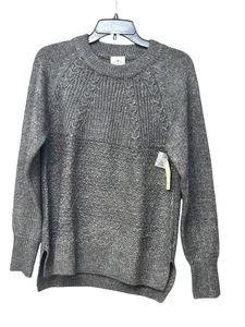 St. John’s Bay Punto Mixto Reglan, Suéter Cuello Redondo, Brezo Carbón, Talla M - Imagen 1 de 11