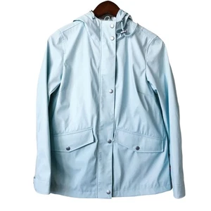 Giacca donna Levi’s gommata con cappuccio blu XS nuova con etichetta impermeabile clima freddo - Foto 1 di 8