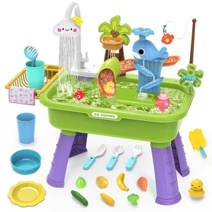 Wassertisch für Kleinkinder 1-3, Wassertisch mit Pumpe, Spielzeug Küchensets für Kinder... - Bild 1 von 6