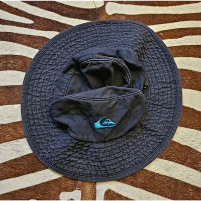Sombrero para el sol Quiksilver Bucket vintage años 90 azul lavado logotipo patinador surf grunge Foto 1 de 4