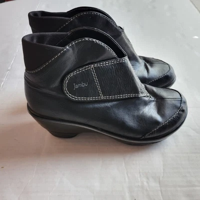 Jambu Black Women's Sport Wedge Vegan Faux Leather 9M - Image 1 of 4