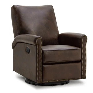 KISLOT Large Leather Recliner Chair Faux Swivel Rocker for Adults Manual Sofa... - Picture 1 of 4