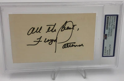 FLOYD PATTERSON PSA AUTO Signed Card 2-Time WORLD HEAVYWEIGHT BOXING CHAMPION - Image 1 of 4