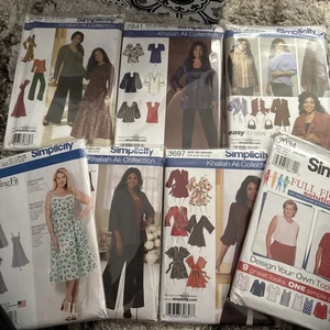 Lot Simplicity Sewing Patterns Khaliah Ali Size GG 26W-32W Plus Size UNCUT Bonus - Picture 1 of 16