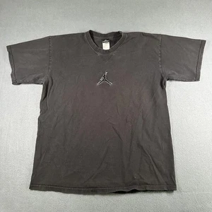 Jordan Shirt Mens Large Black Jumpman Logo Embroidered Vintage Style 100% Cotton - Picture 1 of 14