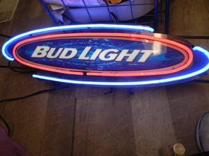 BUD LIGHT NEON BEER WALL SIGN-PICK UP ONLY - Picture 1 of 7