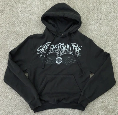 Suéter Harley Davidson Para Mujer Extra Pequeño Negro Sudadera con Capucha Sudadera Aerosmith Foto 1 de 4