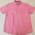 Crew Clothing Co. Shirt Large Chest 40? Men's Pink Striped Short Sleeves Tailore