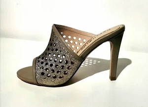 Scarpa Cafe'noir Sabot traforato Platino glitterato tacco a spillo da 100mm da € - Foto 1 di 4