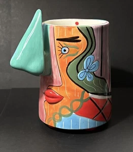 Muzeum Picasso Inspired Nose Eyeglass Holder & Pencil Pen Cup Office Home Desk - Picture 1 of 7