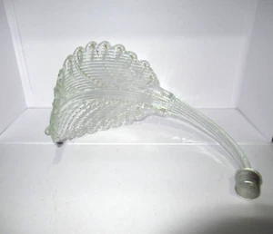 1 FEUILLE VINTAGE EN VERRE DE MURANO-A GLASS LEAF MURANO-PIÈCE POUR LUSTRE-N°269 - Imagen 1 de 9