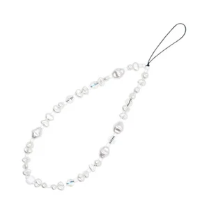  Imitation Pearl Mobile Phone Charm Crystal Chain Accessory Universal Lanyard - Zdjęcie 1 z 12