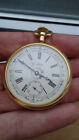 G. Luxe 2744 Ut 6497 Golden Solid Silber Handaufzug Vintage NOS Pocket Uhren