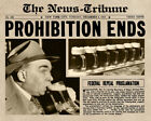 11x14 Photo Print: Prohibition Ends, Guy Drinks Beer