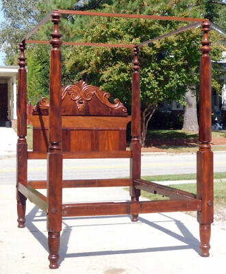 Mahogany Empire Poster Bed - Image 1 of 4