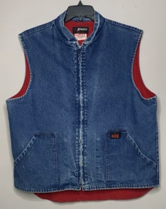 Vintage Westex Proban FR-7A Short Sleeve Blue Jean Jacket Fire Resistant Size L - Picture 1 of 11