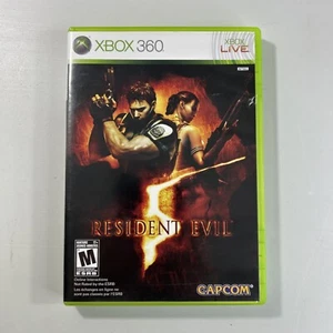 Resident Evil 5 Microsoft Xbox 360, 2009 Complete CIB Very Good Case & Disc - Picture 1 of 9