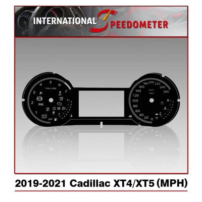 Placa frontal del velocímetro para un Cadillac XT4/XT5 2019-2021 (MPH/A) Foto 1 de 3