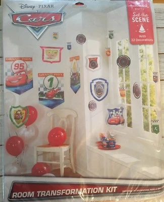 NEW * DISNEY PIXAR CARS HALLMARK PARTY SET THE SCENE 22 PIECE DECORATION KIT * - Image 1 of 4