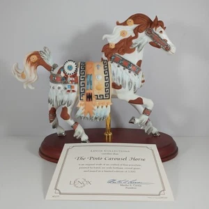 Lenox 2004 The Pinto Carousel Horse matrimonio indiano RARO IOB con certificato - Foto 1 di 24