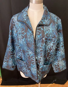 APPLESEEDS Quilted Jacket Lightweight Blue/Black Design Size PXL - Picture 1 of 7