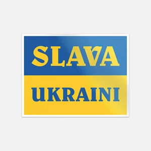 "Calcomanía pegatina de vinilo Slava Ukraini Glory To Ucrania bandera coche ""TALLAS" - Imagen 1 de 4