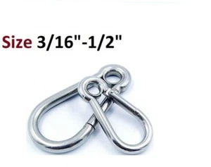 Carabiner Clip Snap Hook Spring Loaded Steel Karabiner Carabina Carbine with EYE - Picture 1 of 2
