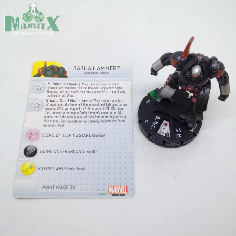 Heroclix Invincible Iron Man set Sasha Hammer #021 ¡Figura poco común con tarjeta! Foto 1 de 1