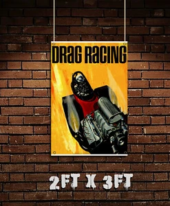 1970 2x3 Drag Racing Hemi Garage Banner Hot Rod Dodge Mopar NHRA Dragster - Picture 1 of 1