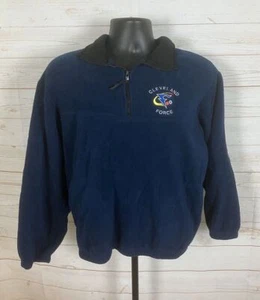 Cleveland Force Fußballjacke Erwachsene Herren klein blau Fleecemantel gebraucht Vintage - Bild 1 von 6